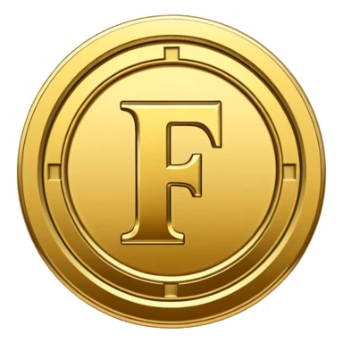 Currency crypto money symbol for the money "Fcoins" big letter F, casino coin colored

Dont make an E sticker
