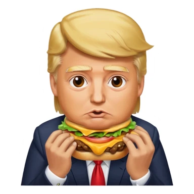 Trump eating turd sandwich  sticker