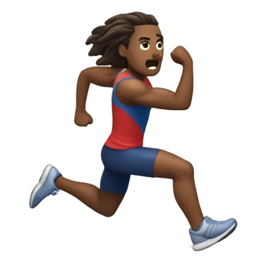 Deportista sin un brazo corriendo sticker