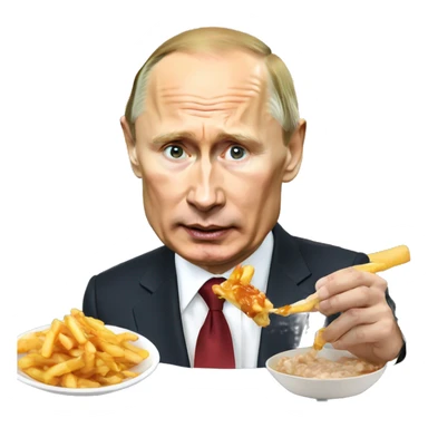 Putin who eats a poutine sticker