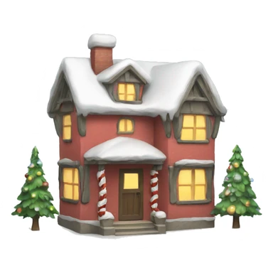 Cute Xmas house sticker