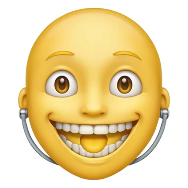 Emoji avec un appareil dentaire  sticker