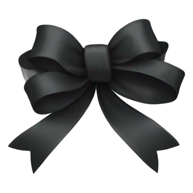 black bow with ribbon sticker