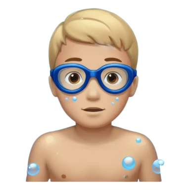 Underwater boy sweam sticker