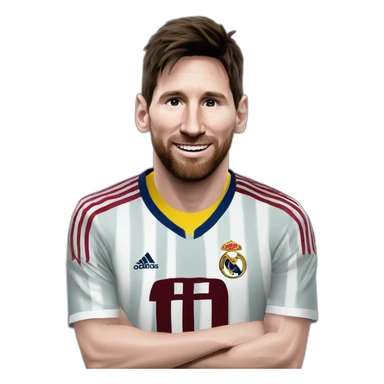 messi campeon de la champions con el madrid sticker
