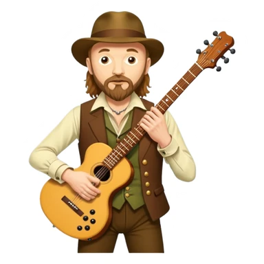 Jethro Tull (Band): A legendary British progressive rock band led by Ian Anderson, named after the 18th-century agriculturist. jethro holds an elecric guitar sticker