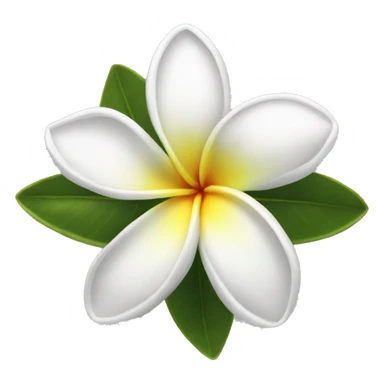 frangipani white sticker