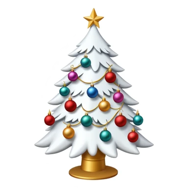   white popular christmas tree sticker