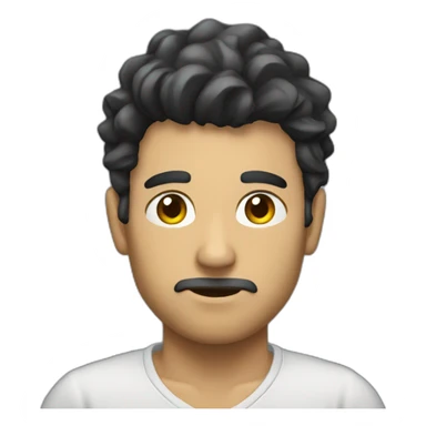 persona sin pelo trajeado sticker