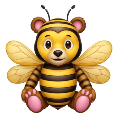 a hybrid bee bear animal sticker