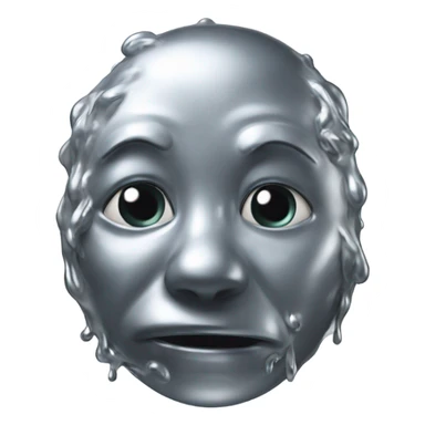 Creature made of liquid chrome sticker