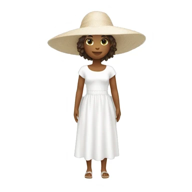A vacationner dress all white sticker