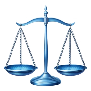 blue scales of justice sticker