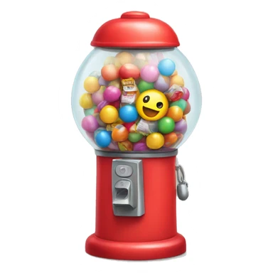 Kid stuck in gumball machine sticker