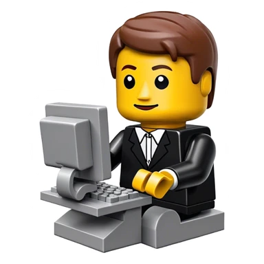 lego homme informaticien sticker