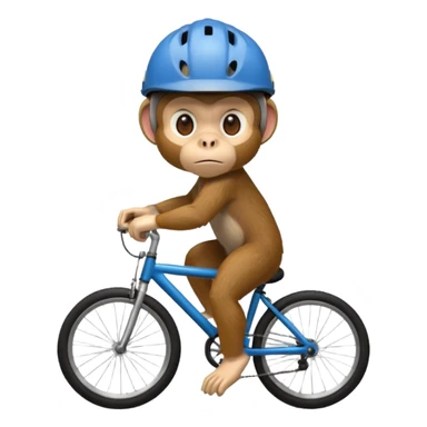 monkey with bicycle helmet sticker