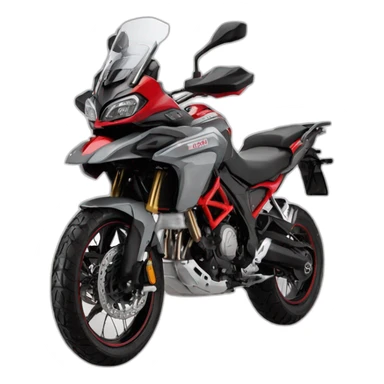 Moto benelli trk 502X gris y roja sticker