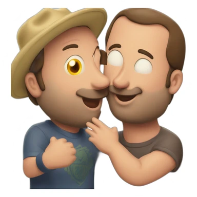 tom segura kissing bert kreischer sticker