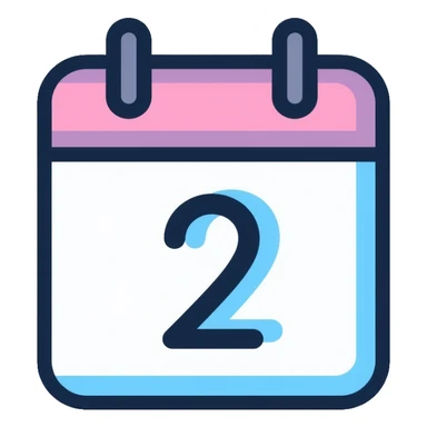 pastel blue calendar sticker