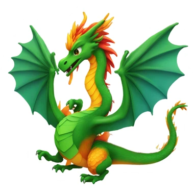 dragon and phoenix circling each other sticker