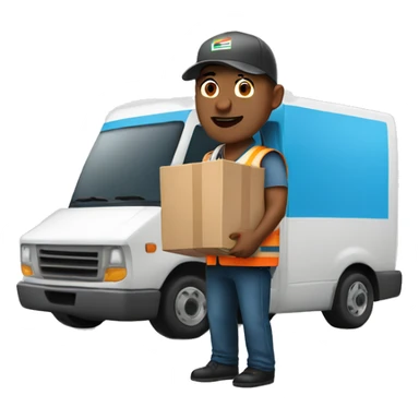 Amazon delivery driver with mexican skin tone sticker