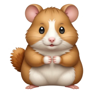 Hamster with a centre finger sticker