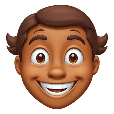 Goofy smiling sticker