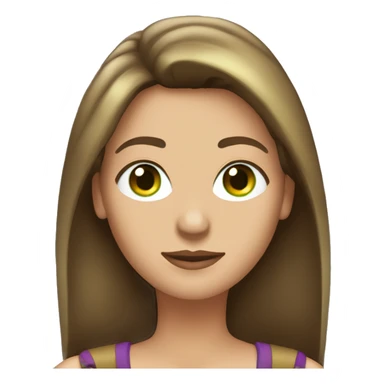 pretty 40 year old woman with grass green eyes and shoulder length straight brown hair wearing a crown sticker