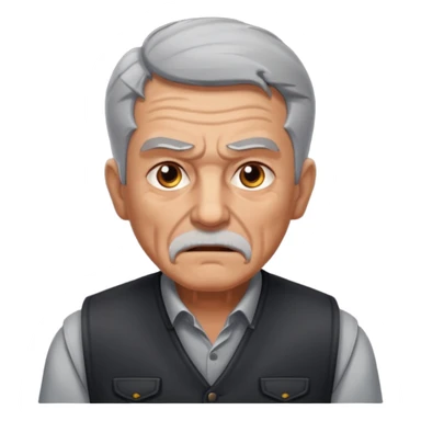 aggressive old guy in vest sticker