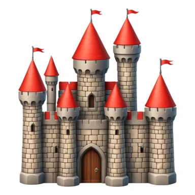 castle turrets with red tops sticker