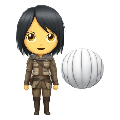 balon mikasa sticker
