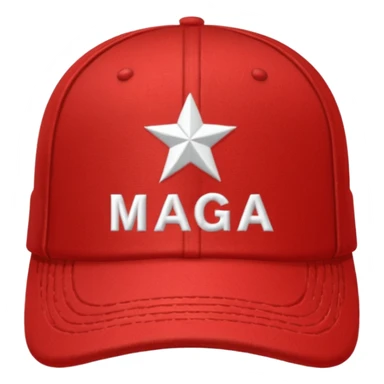 Hat with MAGA sticker