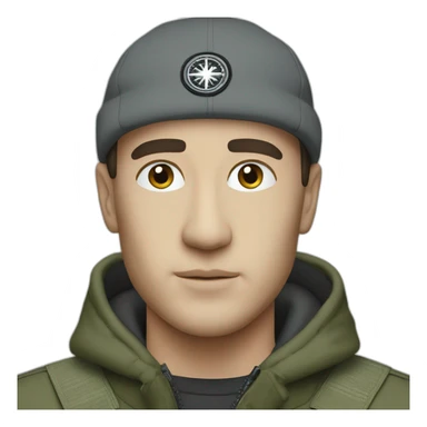 stone island brand sticker