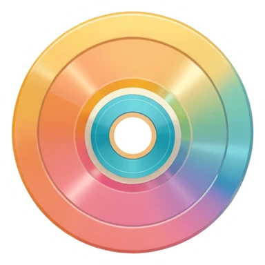 vinyl record, pastel colours  sticker