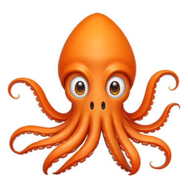 Confused squid that also has a smiley face sticker