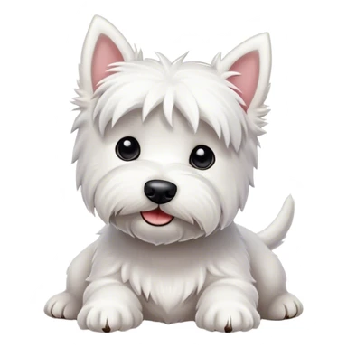 Westie dog playing sticker
