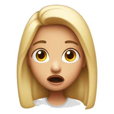 girl in shock sticker