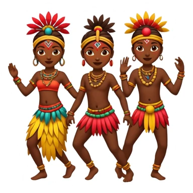tribals in tribal colors festival time sticker