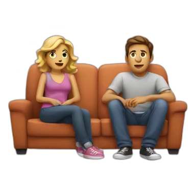 watching movie sticker