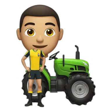 Ronaldo with the tractor  sticker