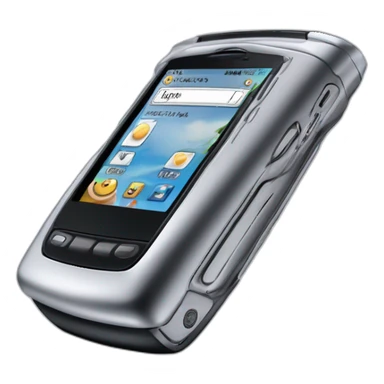 Side profile Y2k Silver Motorola Razr V3 mobile device with the iconic clamshell design no buttons visible sticker