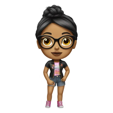  bratz doll with glasses sticker