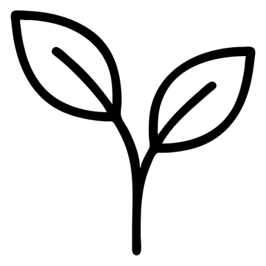 Simple green tea leaf bud sprouting sticker