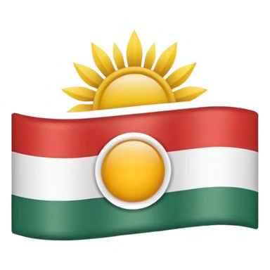 Take the Hungary flag and add a yellow sun in the middle center sticker