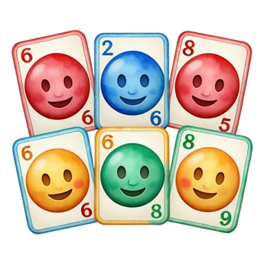 watercolor Lotto cards boos sticker