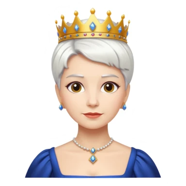 short white hair queen sticker