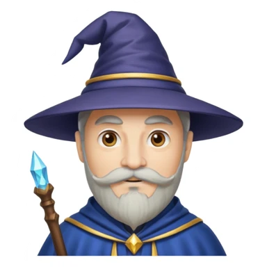 wizard with mustache sticker
