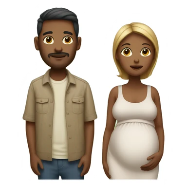 Two men one pregnant woman with twins sticker