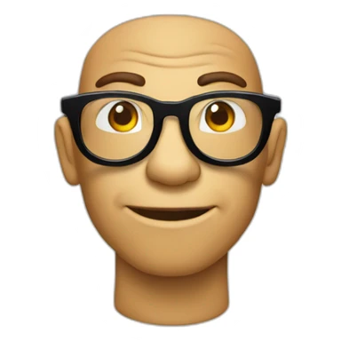 Singe avec des lunettes rond sticker