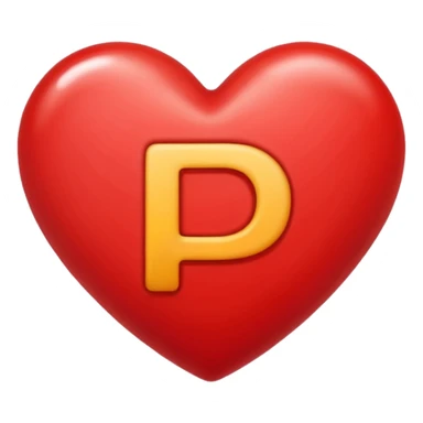 emoji herz mit buchstabe P drin sticker